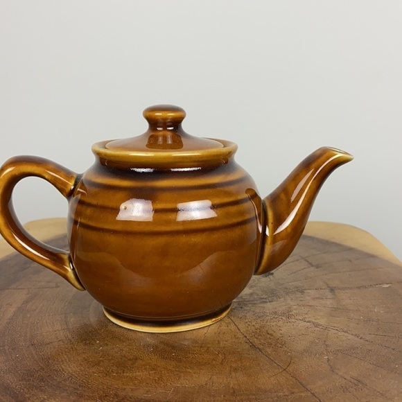 MINI pottery ceramic brown teapot single serving - Picture 5 of 9